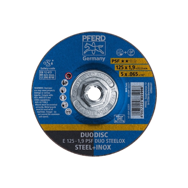 Pferd Duodisc Wheel, 5"x .065 63327 - main
